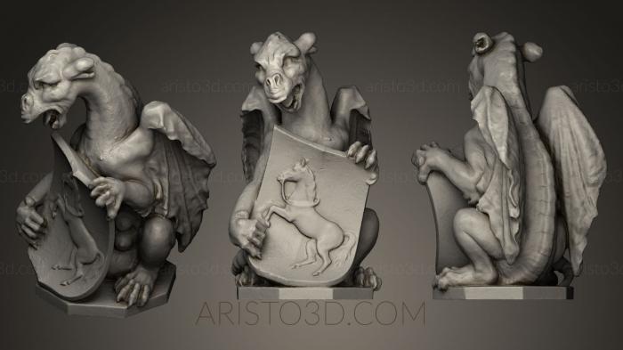 Figurines of griffins and dragons (STKG_0021) 3D model for CNC machine